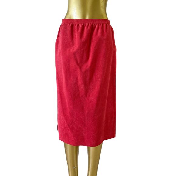 NEIMAN MARCUS Abe Scrader Womens Size 14 Vintage Faux Suede Jacket Skirt Set - Picture 5 of 16